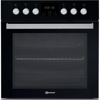 Bauknecht HVS5 TH8VS3 ES - Einbauherd für Elektrokochfelder, Schwarz/Edelstahl, 65 L, 60 cm